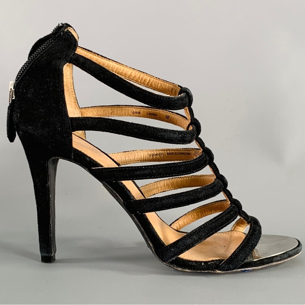 Coach Lavania black suede cage gladiator sandals - Picture 3 of 17